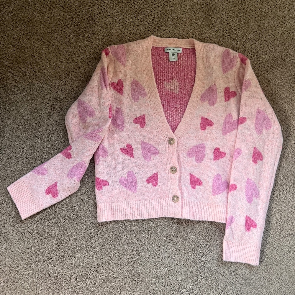 Cupcakes and Cashmere hearts cardigan